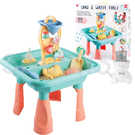 PLAYGO - Stôl s vodou a pieskom – sada (20 dielov)                    