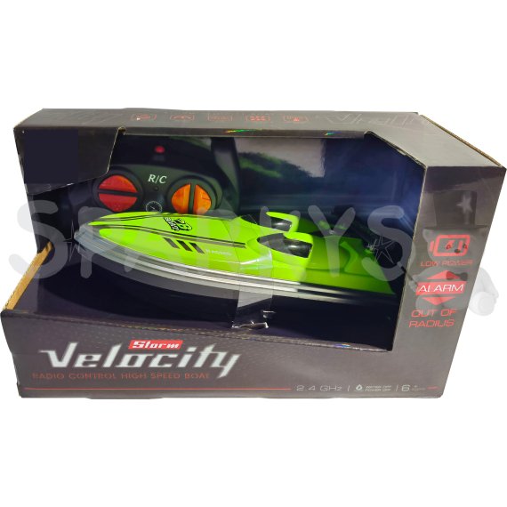 R/C Rýchlostný Čln Velocity 1:16 2.4 GHz - Lime Zelená                    