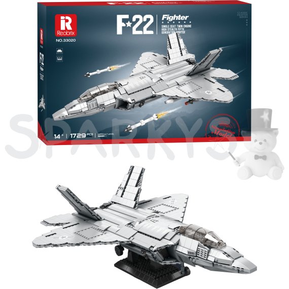 Stavebnica stíhačky F-22 - 1729 Dielikov                    
