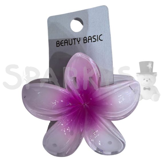 PINK Veľký štipec ružovo-biely kvet                    