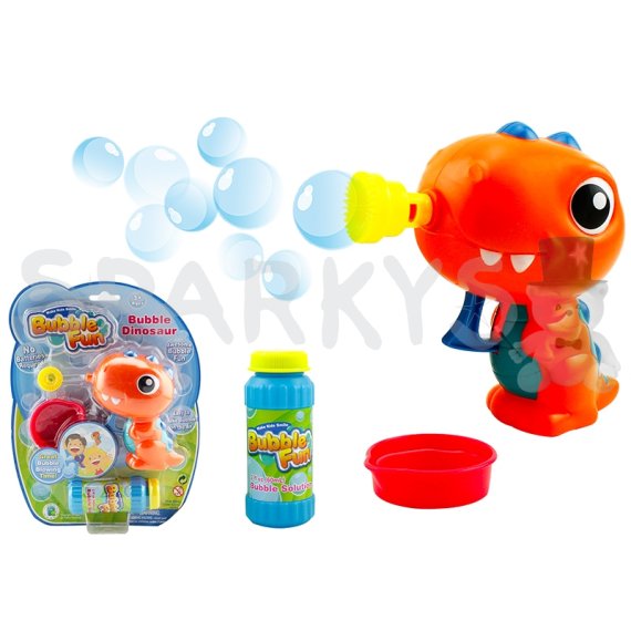 Bubble Fun Bublifuk Dinosaurus s náplňou 60 ml - oranžový                    