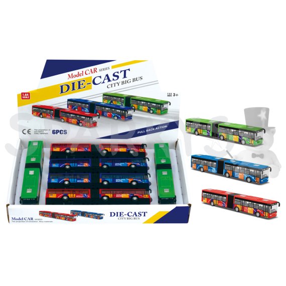 Autobus HARMONIKA - 1:64 - 3 druhy                    