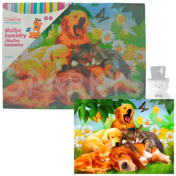 Diamantové maľovanie - Siesta Psy a mačky 30 x 40 cm                    