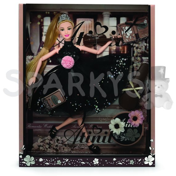 Bábika v spoločenských šatách Atinil s doplnkami 28 cm - 31465                    