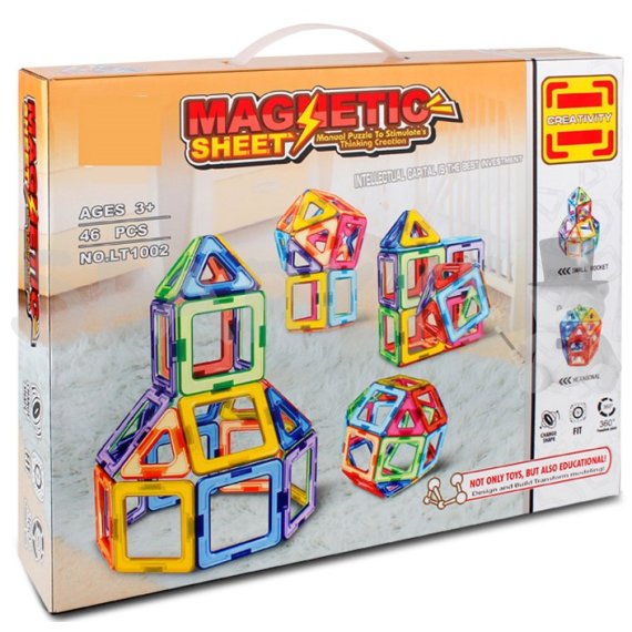 Magnetická stavebnica Magnetic Sheet 46 dielikov                    