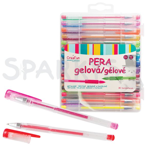 CreaFun - Gélové perá 30 farieb                    