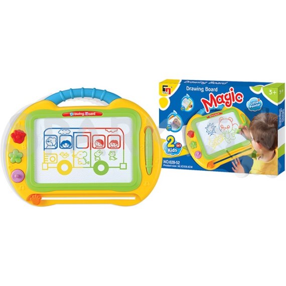 Kresliaca tabuľka kufrík žltý 2v1 Magic                    