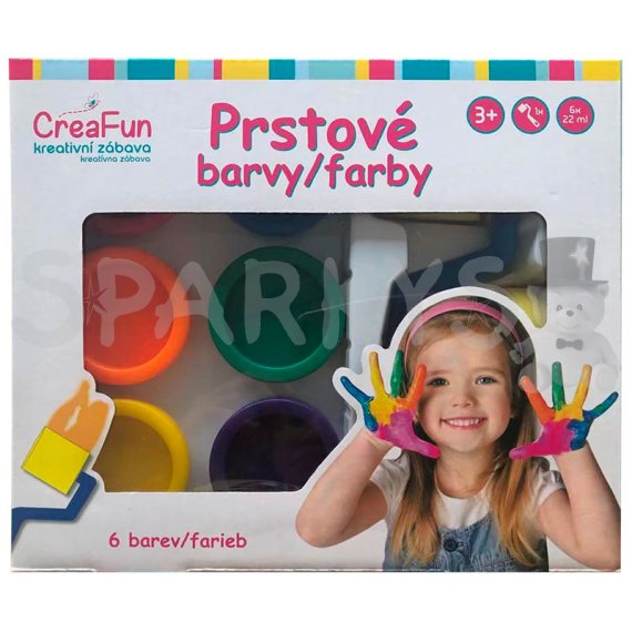 CreaFun - Prstové farby - sada 6 (132ml)                    