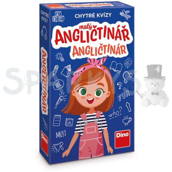 Dino - MÚDRE KVÍZY - MALÝ ANGLIČTINÁR Náučná hra                    