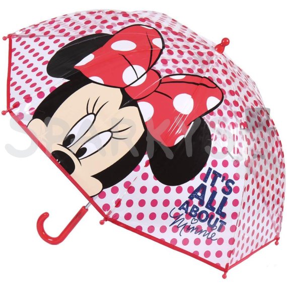 Cerdá - Detský manuálny dáždnik Disney Minnie červený                    