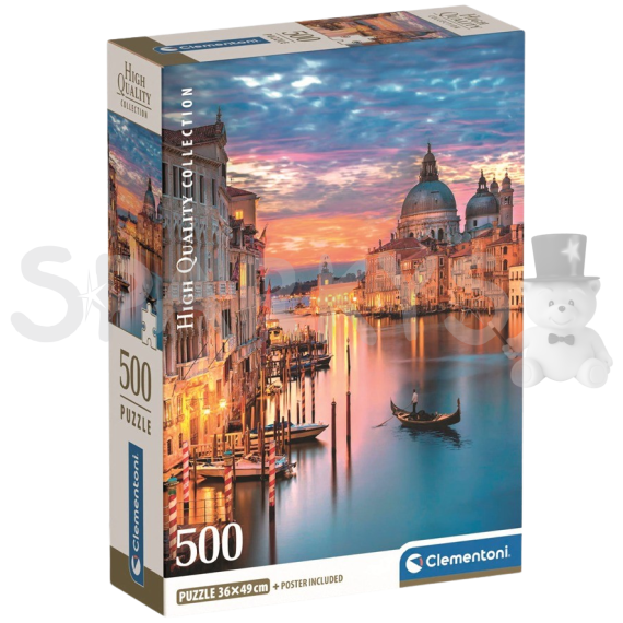 Clementoni - Puzzle 500 Osvetlené Benátky                    