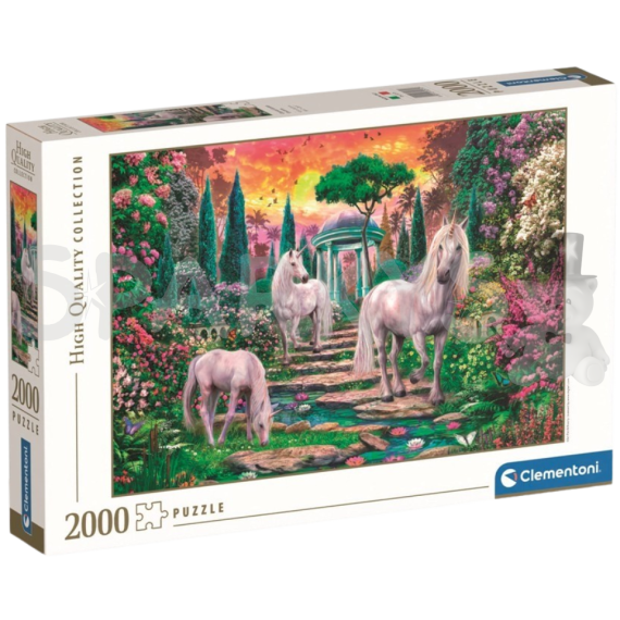 Clementoni - Puzzle 2000 Klasickí záhradní jednorožci                    