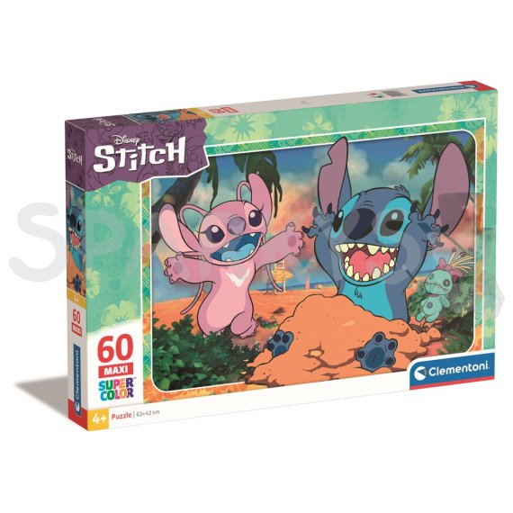 Clementoni - Puzzle 60 maxi Disney Stitch                    