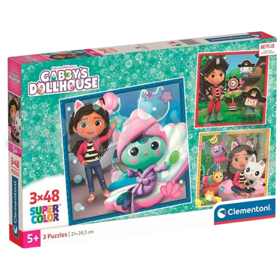Clementoni - Puzzle 144 Gábinin kúzelný domček 3x48 dielikov                    