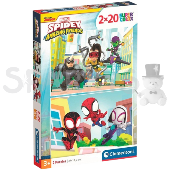 Clementoni - Puzzle 40 Spidey a jeho úžasní kamaráti 2x20 dielikov                    