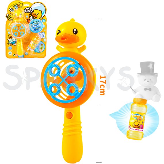 Bublifuk B.Duck ventilátor 2 v 1 s náplňou 60 ml                    