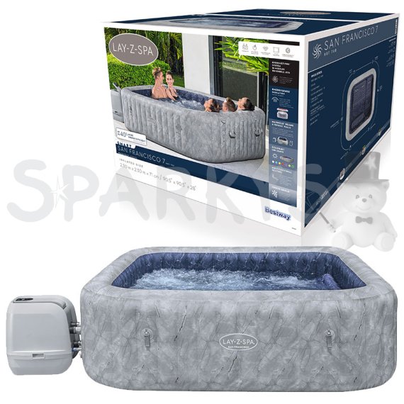 BESTWAY 6001Q - Vírivka Lay-Z-Spa® San Francisco HydroJet Pro™ s APP                    