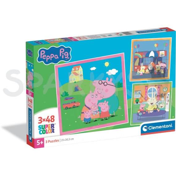 Puzzle 3x48 Prasiatko Peppa                    