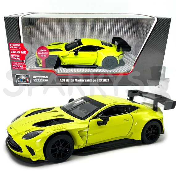 Kovový model - 1:31 Aston Martin Vantage GT3 so svetlom a zvukom                    