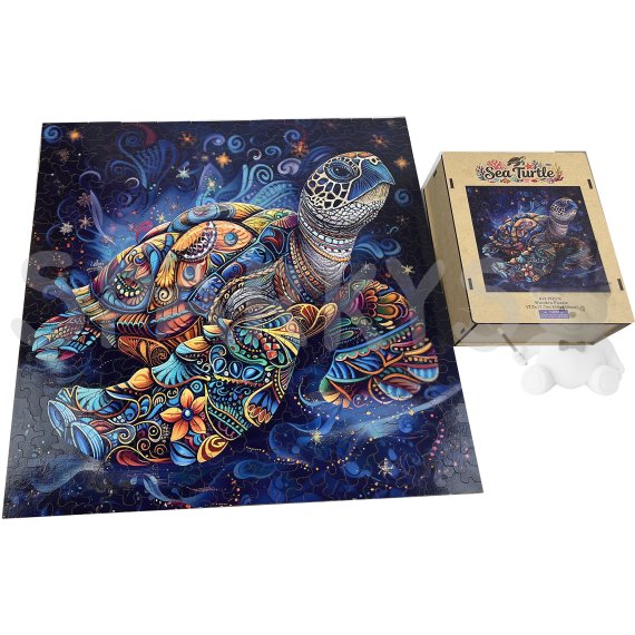 Drevené puzzle – Morská korytnačka                    