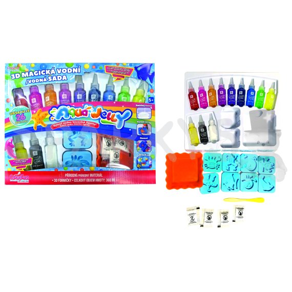 AQUA JELLY 3D Kúzelné postavičky: Veľký kreatívny set 26 dielov                    