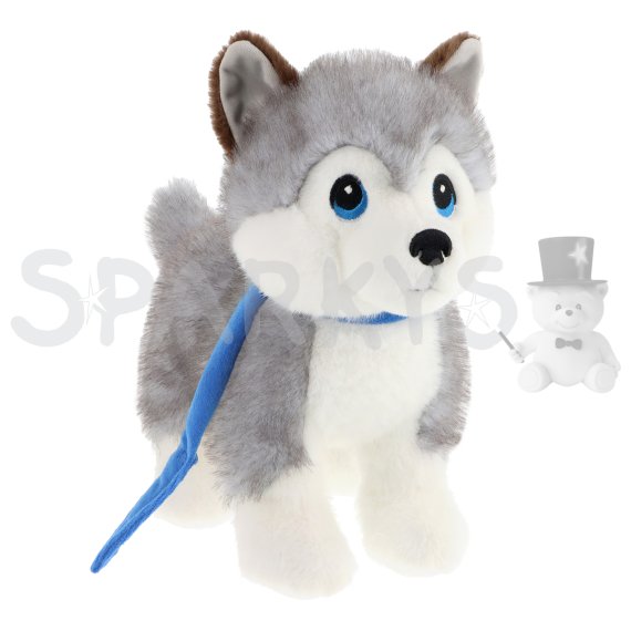 Keeleco Psík Husky na vodítku 23 cm                    