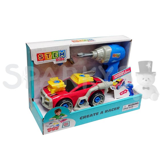 HAP-P-KID Skrutkovacie pretekárske auto s vŕtačkou, červené                    