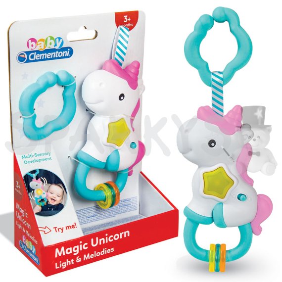 Baby Clementoni - Interaktívna hrkálka Jednorožec                    