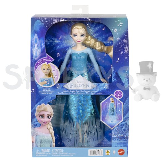Frozen anglicky spievajúca bábika Elsa so svetlami                    