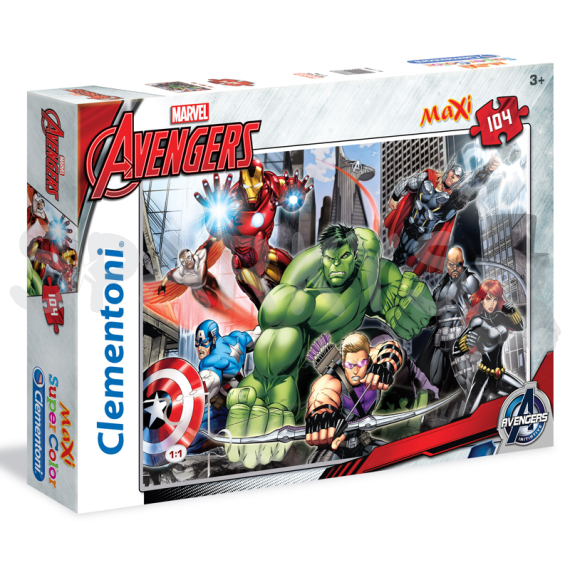Clementoni - Puzzle Maxi 104 Avengers                    