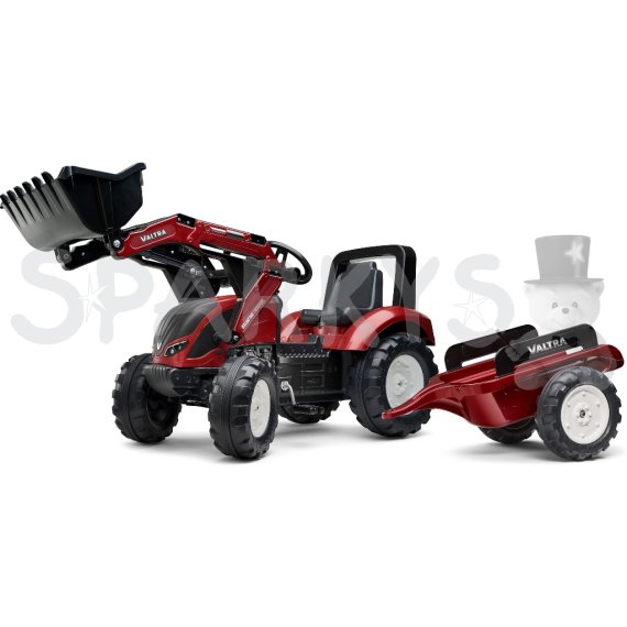FALK Šliapací traktor 4000AM VALTRA S4 s predným nakladačom a prívesom                    