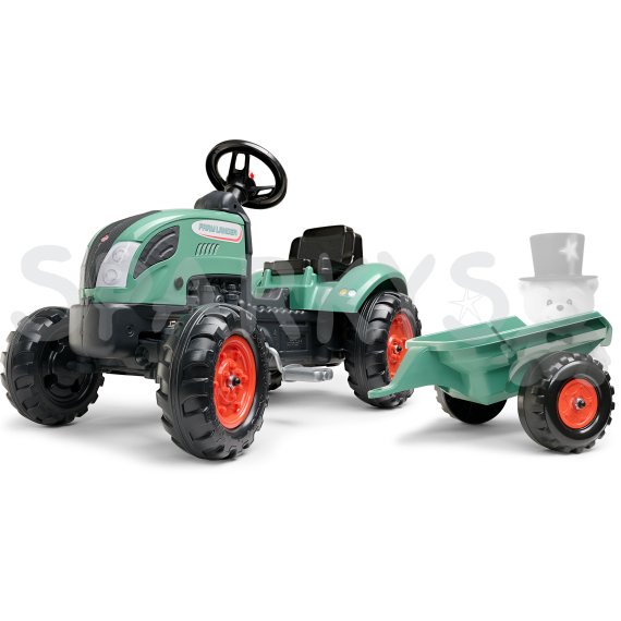FALK Šliapací traktor FARM LANDER 2054L s prívesom - zelený                    