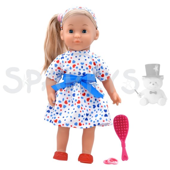 Dolls World - Módna bábika Charlotte - 36 cm: Biela trikolóra                    