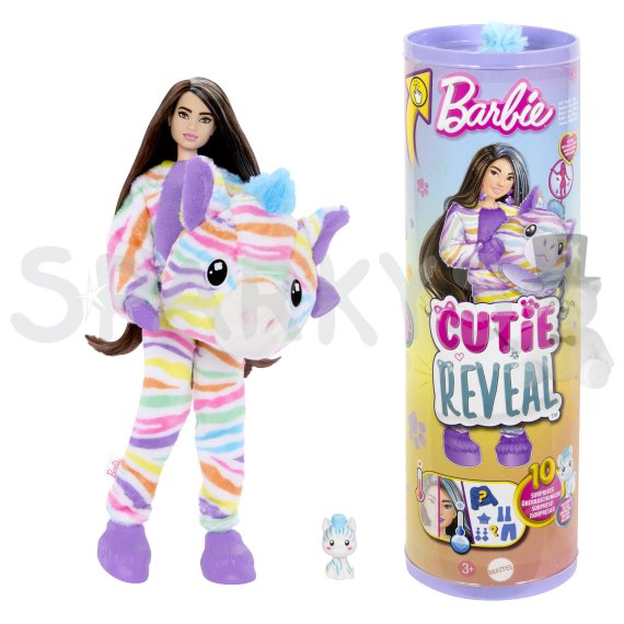 Barbie Cutie Reveal Barbie farebné sny - Zebra                    