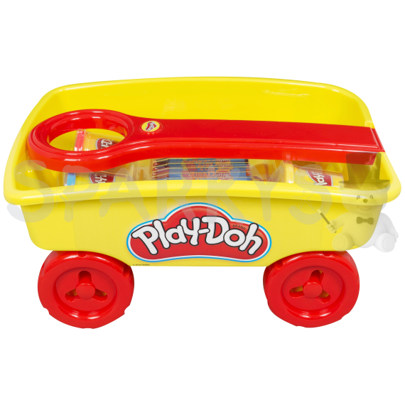 Play-Doh vozíček s modelínou a voskovkami                    