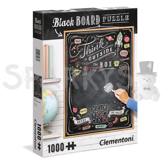 Clementoni - Puzzle Black Board 1000 Thin Outside                    