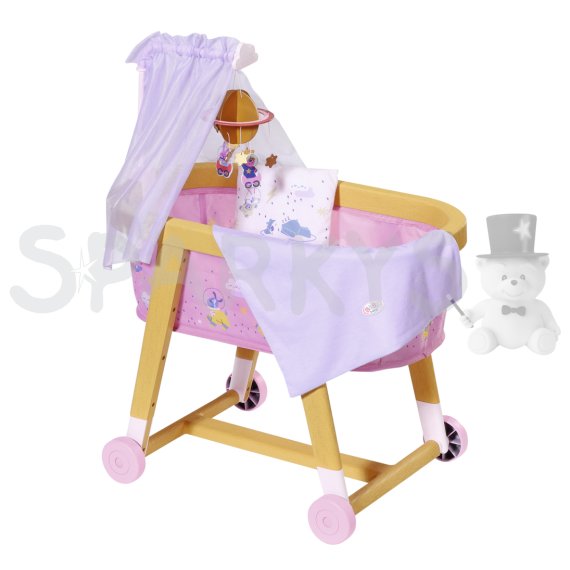 BABY born Postieľka na kolieskach                    