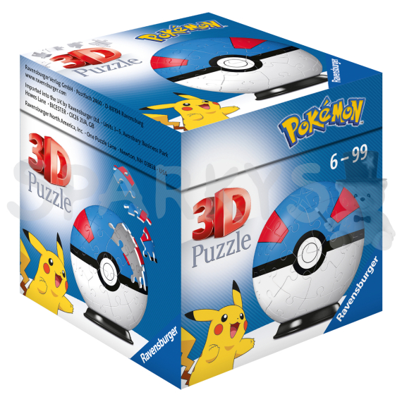 Ravensburger Puzzle-Ball 3D Pokémon Motiv 2 - položka 54 dílků                    