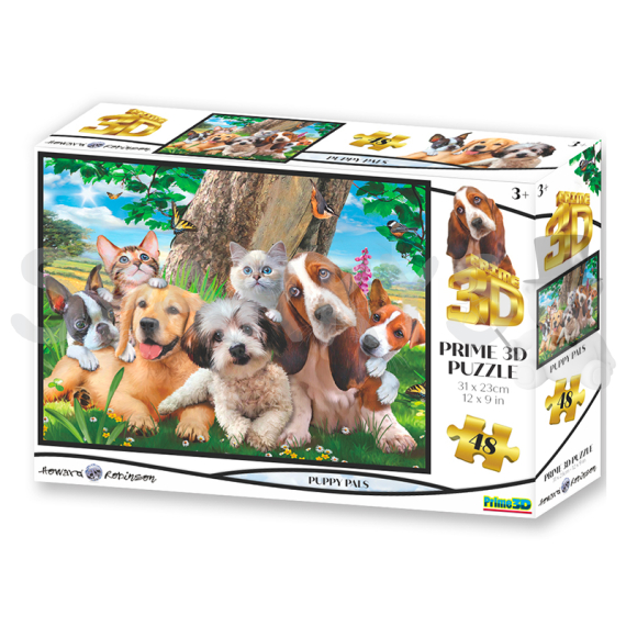 PRIME 3D PUZZLE - Štěňata 48 dílků                    