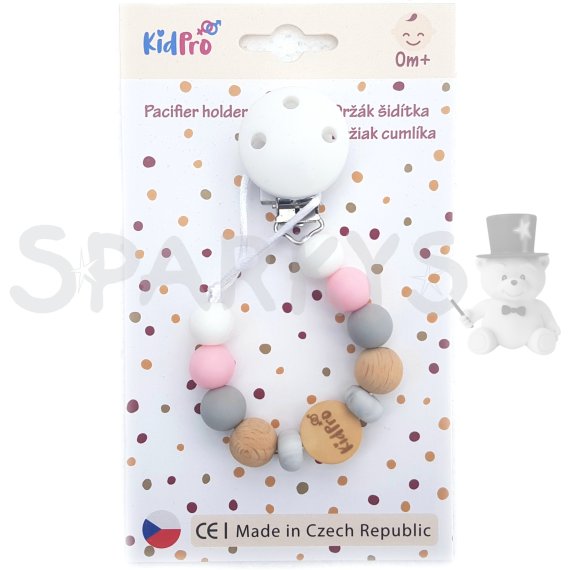 KidPro - Klip na cumlík duo ružový                    