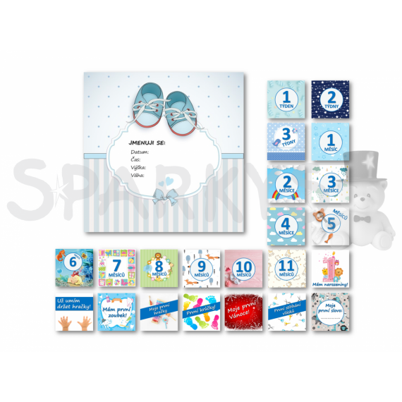 KidPro - Míľnikové kartičky Deluxe pre chlapčeka SK                    