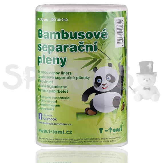 T-Tomi Bambusové separačné plienky 100 ks/role                    