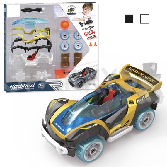 1:32 Stavebnica Auto 17ks - žlté                    