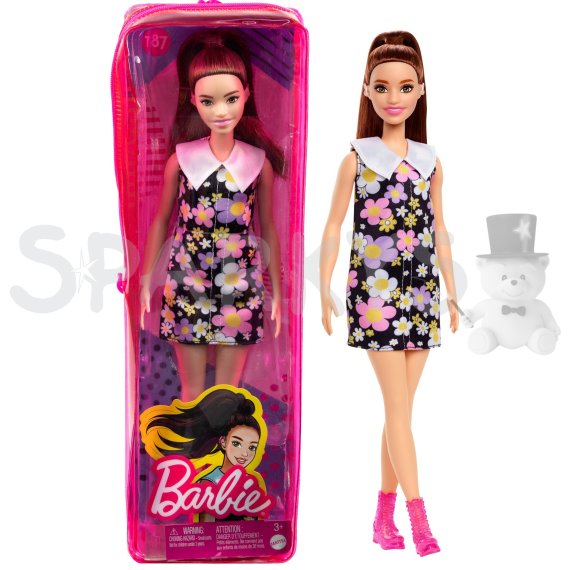 Barbie modelka - šaty so sedmokráskami                    
