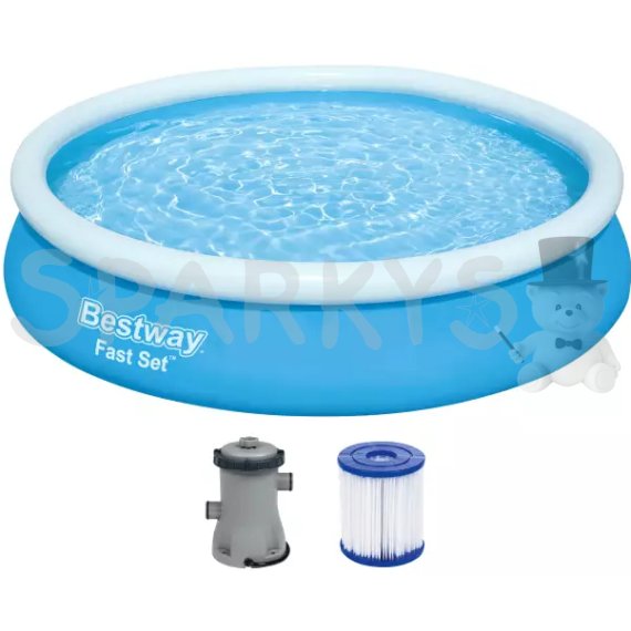 BESTWAY 57274 - Nadzemný bazén kruhový 366 x 76 cm + kartušová filtrácia                    