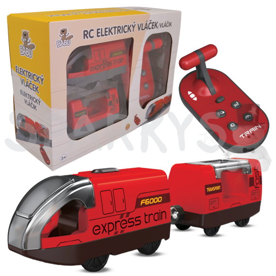 BABU vláčiky - R/C Elektrický vláčik červený - set 2 ks                    