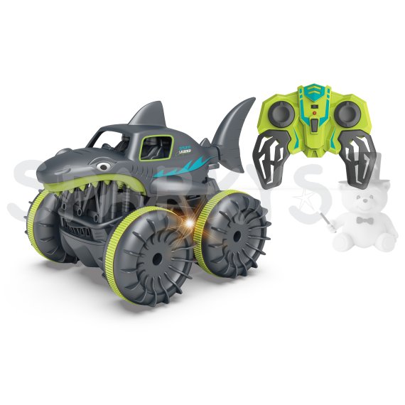 R/C 1:18 Obojživelné auto Žralok - zelený                    