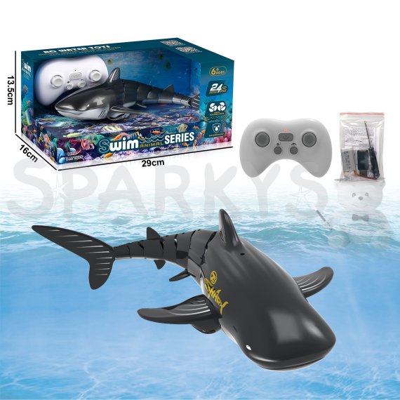 R/C Veľryba s vodnou fontánou - čierna                    