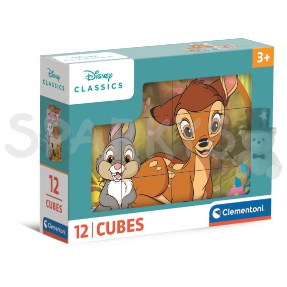 Clementoni - Obrázkové kocky - Disney klasické rozprávky 12 kociek                    