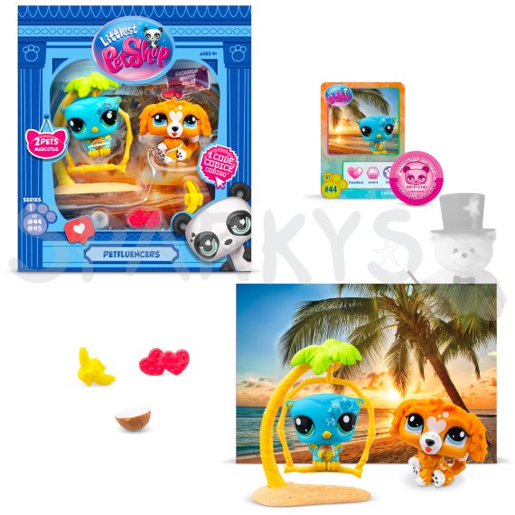 Littlest Pet Shop Zvierací influenci 2 figúrky Serie 1                    